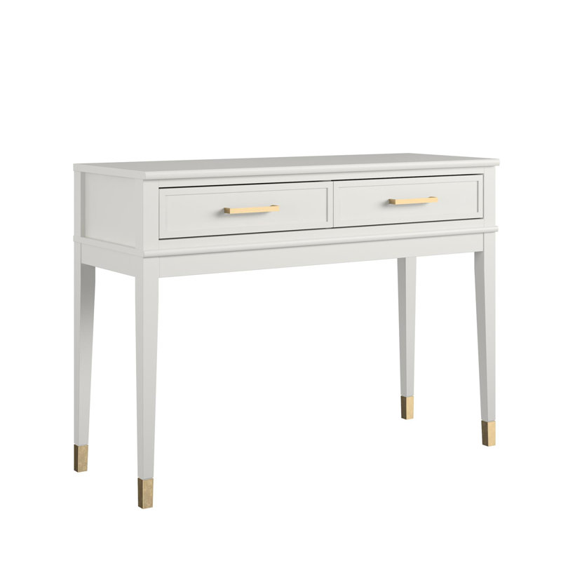 104.39Cm Console Table spacious drawers MDF, White