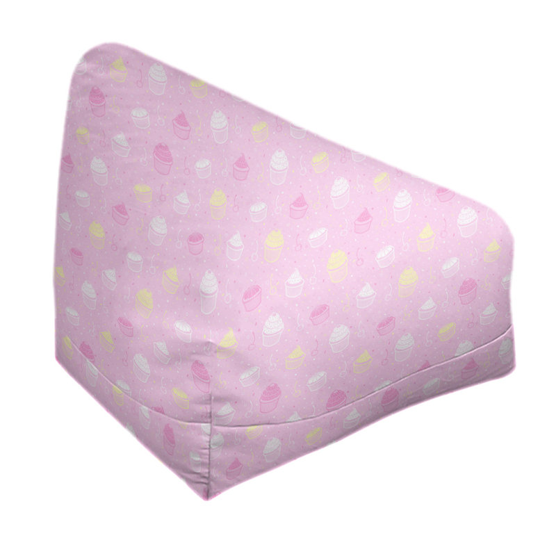 Petite chaise à sacs à billes & Leffel, H 86 po x l 2 po x P 43 po, Rembourrage poly, Rose / Jaune