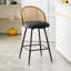 369° Swivel Upholstered Rattan Counter Height Bar Stool-1217763741-1247460250-1250701479