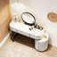 Coiffeuse moderne avec miroir amovible et table d'appoint rotative