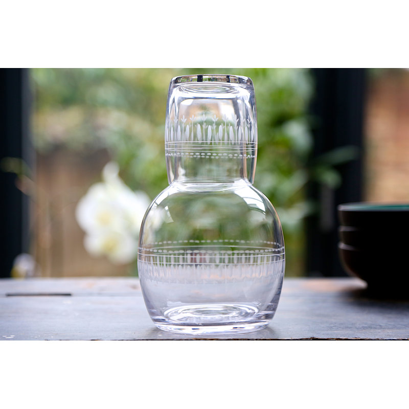 2 - Piece Crystal Carafe Set, Clear