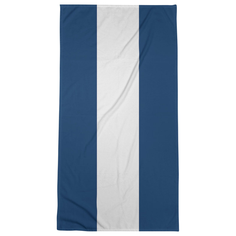 Cotton Blend Lightweight Beach Towel, Navy Blue