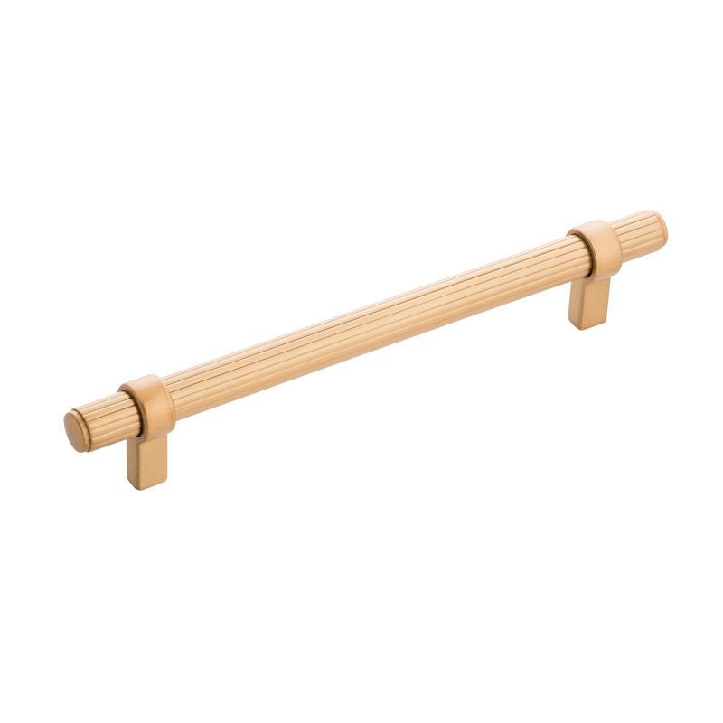 Sinclaire Center to Center Bar Pull, Brushed Golden Brass, 6.31, 0.75