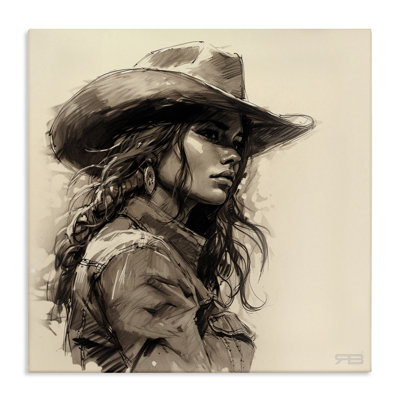 Art mural sur toile Stoic Cowgirl
