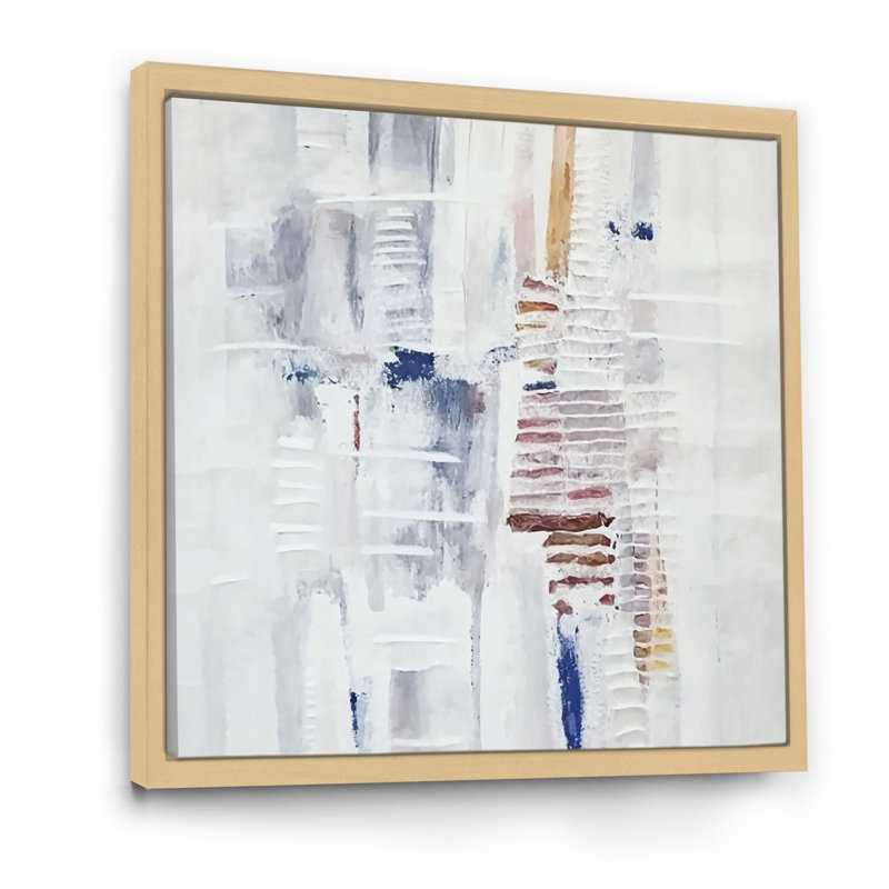 «Peaceful Af après-midi», impression abstraite sur toile, Cadre naturel flottant, H 24 po x l 24 po x P 1 po