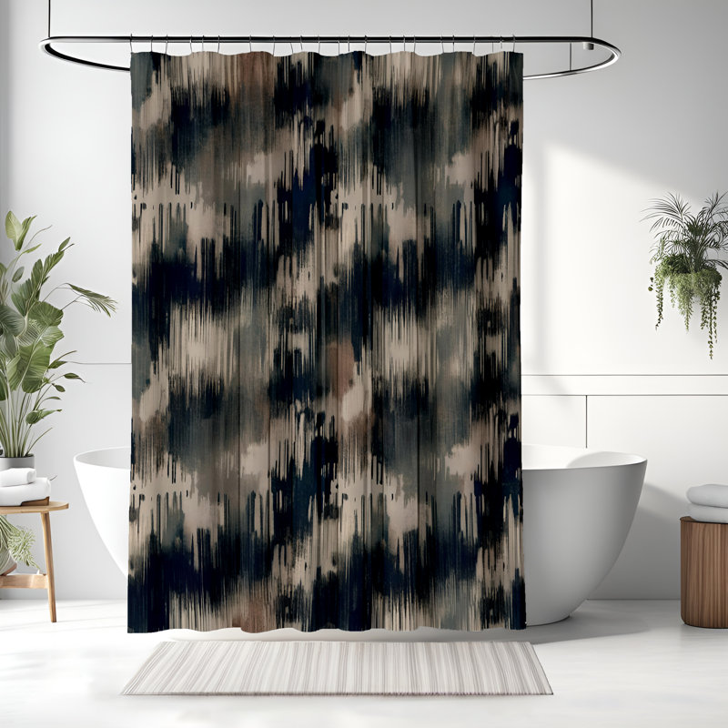 Rideau de douche avec tapis de bain, H 72 po x l 70 po