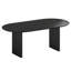 Tables de cuisine ovales noires 79 po avec 4 chaises de salle à manger Meriwether-132392131