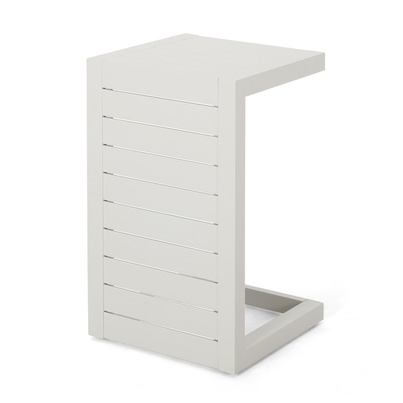 C-SHAPED TABLE WHITE, White