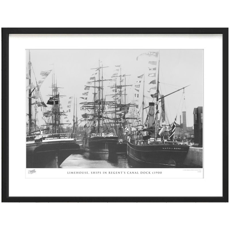 Limehouse, Ships In Regent's Canal Dock C1900 by Francis Frith - Single Picture Frame Print, 45cm H x 60cm W x 2.3cm D