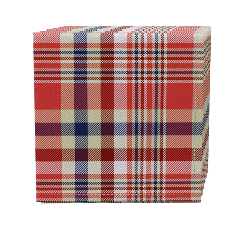 Rectangular Plaid Cotton Twill Tablecloth