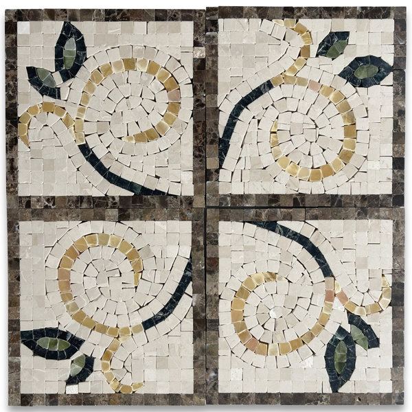 Emerald 6.3" x 6.3" Marble Mosaic Wall & Floor Tile