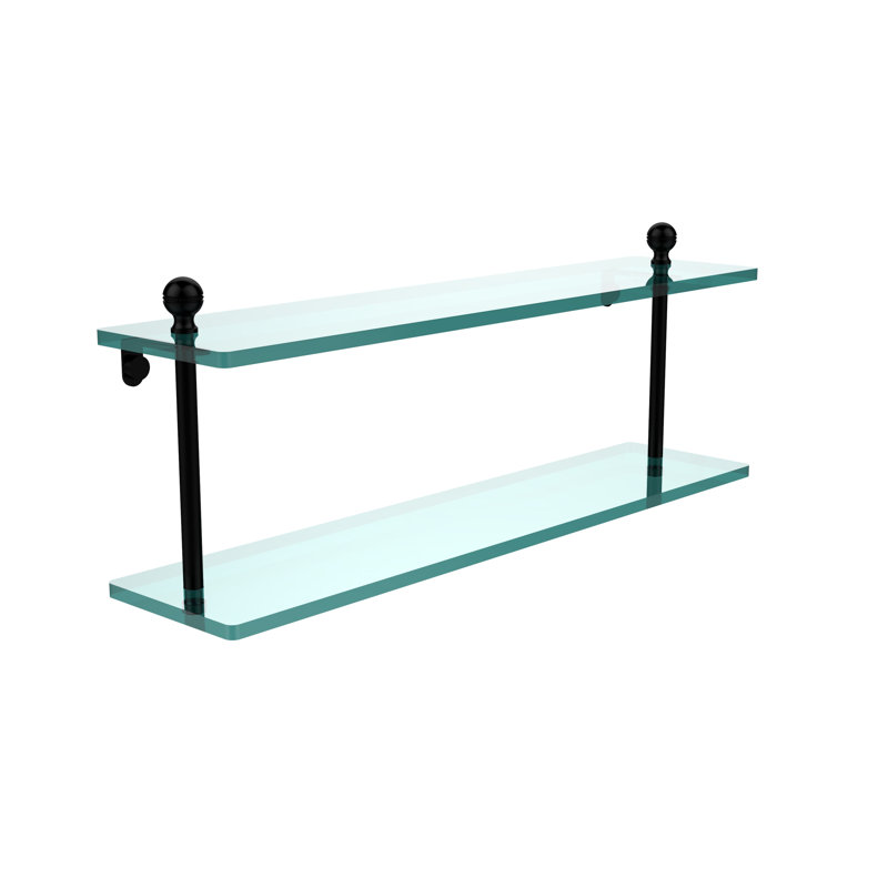 Morosini 2 Piece Tiered Shelf, Unlacquered Brass