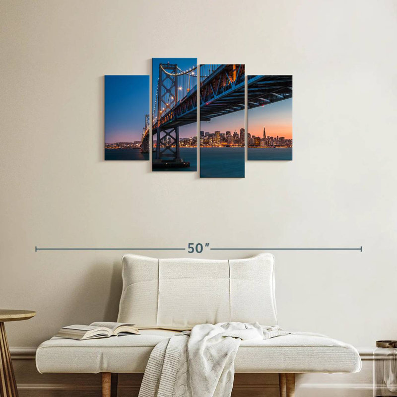 Lilie San Francisco Bay Bridge Sunset, 22'' H x 36'' W