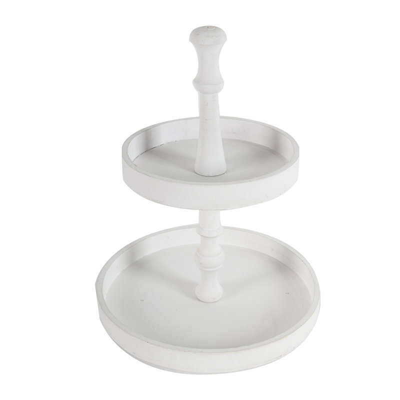 Lula Wooden Two-Tiered Serving Tray