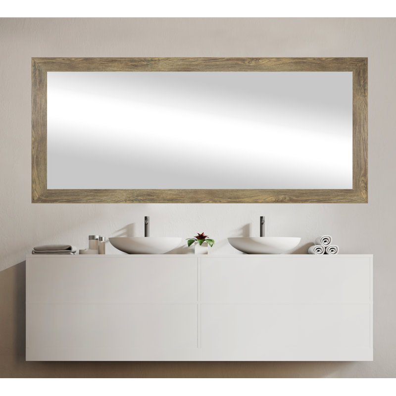 Engineered Wood Flat Mirror, 33" x 80"