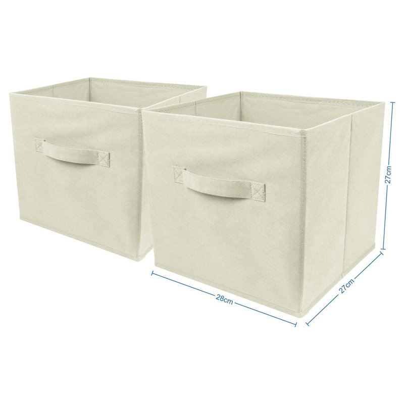 Rebrilliant Fabric Decorative Bin, Beige