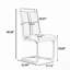 Chaises de salle à manger, chaise d'appoint rembourrée en similicuir à haut dossier avec pieds en métal noir-114326281