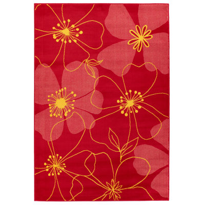 Tapis d'intérieur multicolore tissé à la machine Fruita