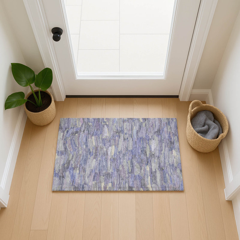Machine Washable Indoor/Outdoor Jenning ACN2266 Stripes Rug, Rectangle 1'8" x 2'6"