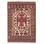 Tapis ivoire en laine noué à la main de conception unique 6 pi 3 po x 8 pi 10 po Jkwan