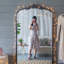 Miroir pleine longueur 66 po x 36 po, miroir arqué suspendu ou appuyé contre le mur, grand miroir noir pour le salon, miroir