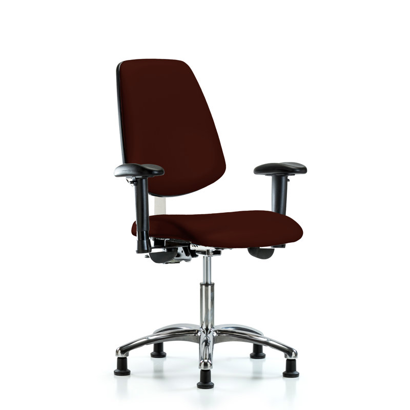 Chaise de travail ergonomique Amelie, Bourgogne, Patins, Inclus