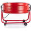 Ventilateur de plancher commercial de 24 po Vie Air - Ventilateur rouge à grande vitesse avec réglages à 3 vitesses, tête inclinable et roues pour le transport
