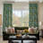 Fancy Hummingbird Patterned  Room Darkening Curtain,Rod Pocket Back Tab Floral Drapes,Set of 2-286370200-286680886