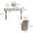 59.06"Luxury Cream-Style Solid Wood Vanity Set
