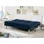 Lit de futon de style contemporain en microfibre converti en lit avec pieds de soutien supplémentaires, finition marine principale-1896677720