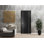 Porte intérieure moderne pleine prémontée avec poignée Planum 0410 Noir mat Panneau simple Cadre et moulures pour salle de bain et chambre Portes robustes - 45,7 cm x 203,2 cm