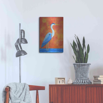  «Blue Heron» par Casey Craig, art mural en métal, 12 po x 16 po