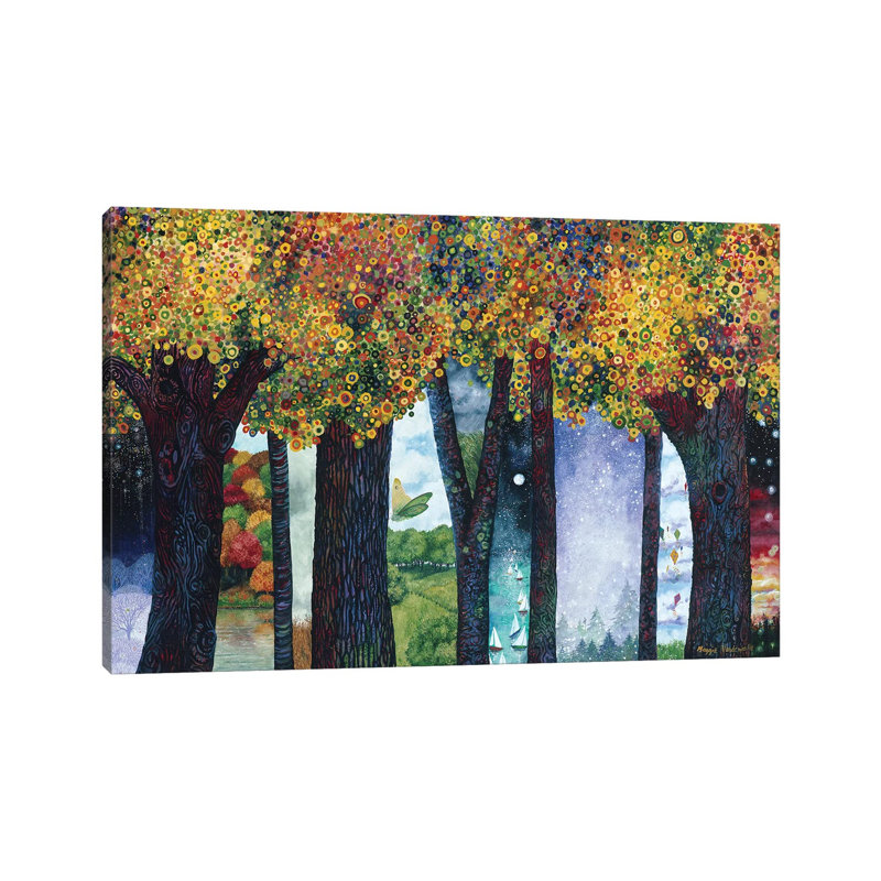 Reproduction sur toile tendue «Inb entre places II», Toile tendue, H 18 po x l 26 po x P 1,5 po