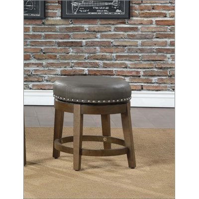 Ensemble de 2 tabourets pivotants ronds, ensemble de 2 sièges pivotants en similicuir et garniture cloutée
