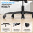 Ergonomic Office Chair, Rolling Task Chair with Adjustable Headrest, Armrest, Lumbar Support and Seat Depth
