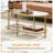 Caoimhlin Tempered Double-Layer Glass Oval Coffee Table-1355186449