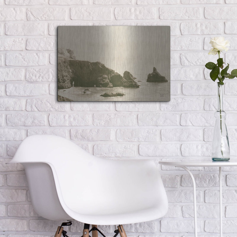 «Highland Dunes», «Passing Through Cove Sepia» par Nathan Larson, art mural en métal, H 16 po x l 24 po