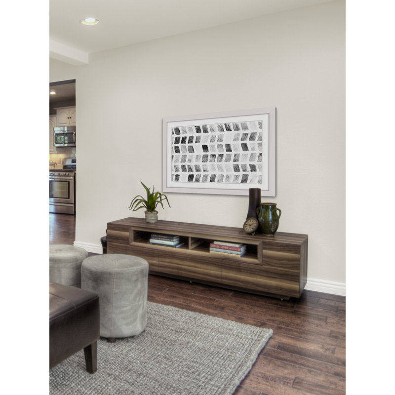 " Jumping Continuation " by Marmont Hill, White Framed, 30" H x 45" W x 1.5" D