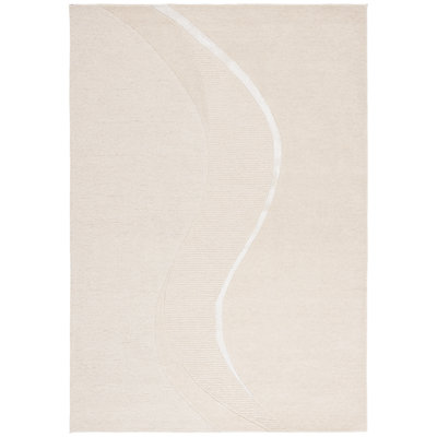 Fifth Avenue 452 Hand Tufted Wool/Viscose Abstract Indoor Use Only Rug in Ivory