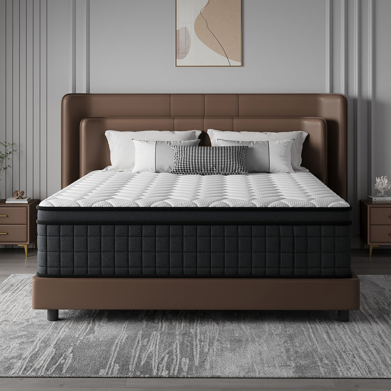 10''/12'' Medium Pocket Spring Hybrid Mattress with CertiPUR-US, King, 14"