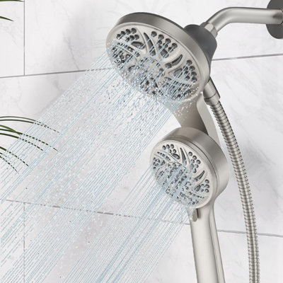 Pomme de douche à 3 voies, douche à main et douche à effet pluie, tuyau en acier inoxydable à haute pression