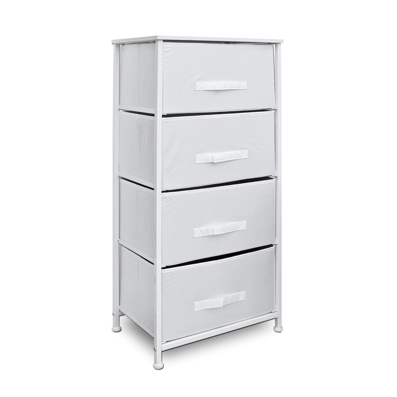 Storage 4 Drawer Chest, White