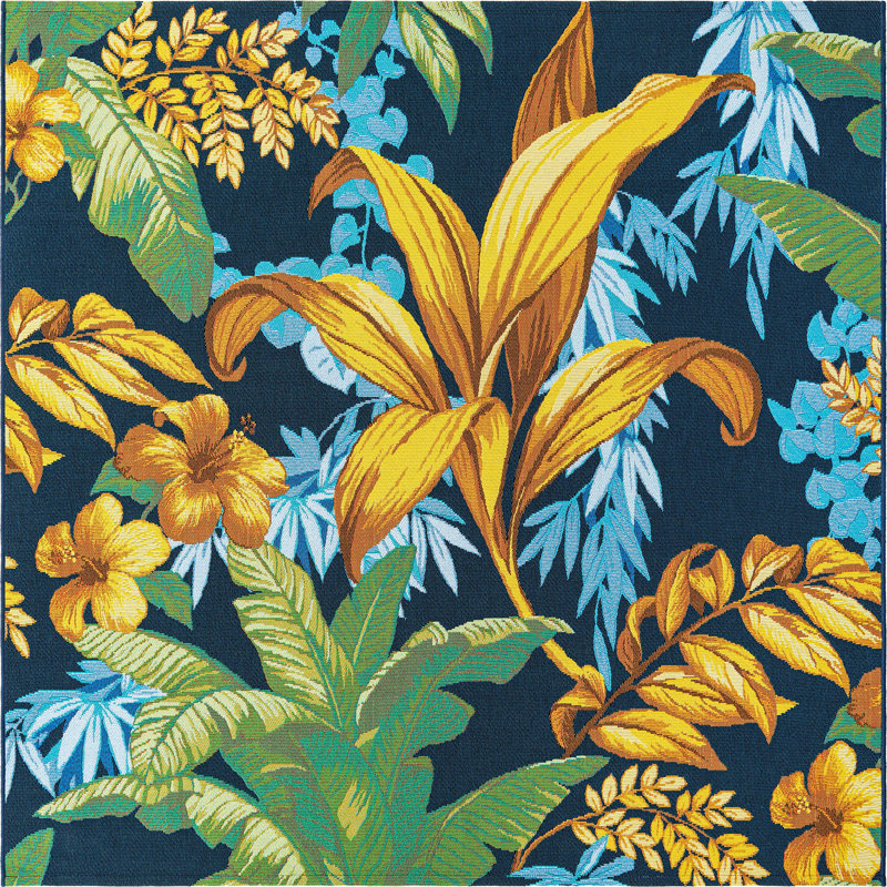 Tapis bleu iris pour l'extérieur, Carré 6 pi