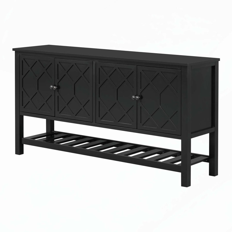 Élégante table d'entrée avec un design innovant pour plusieurs pièces, Noir