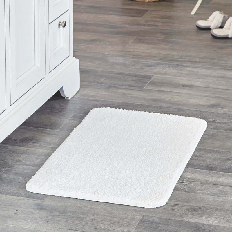Carennac Non-Slip Bath Mat, Snow White
