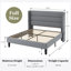 Chic Upholstered Platform Wingback Bed Frame No Box Spring Needed-853421290-853421291