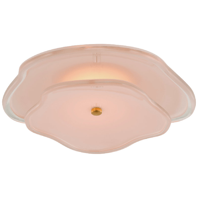 kate spade new york Leighton 14" Layered Flush Mount, Soft Brass, Blush
