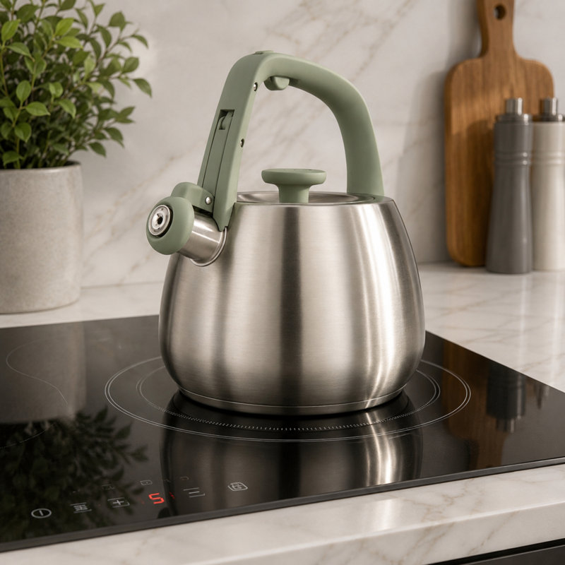 BergHOFF Leo Stainless Steel 2.1qt. Whistling Kettle, Sage