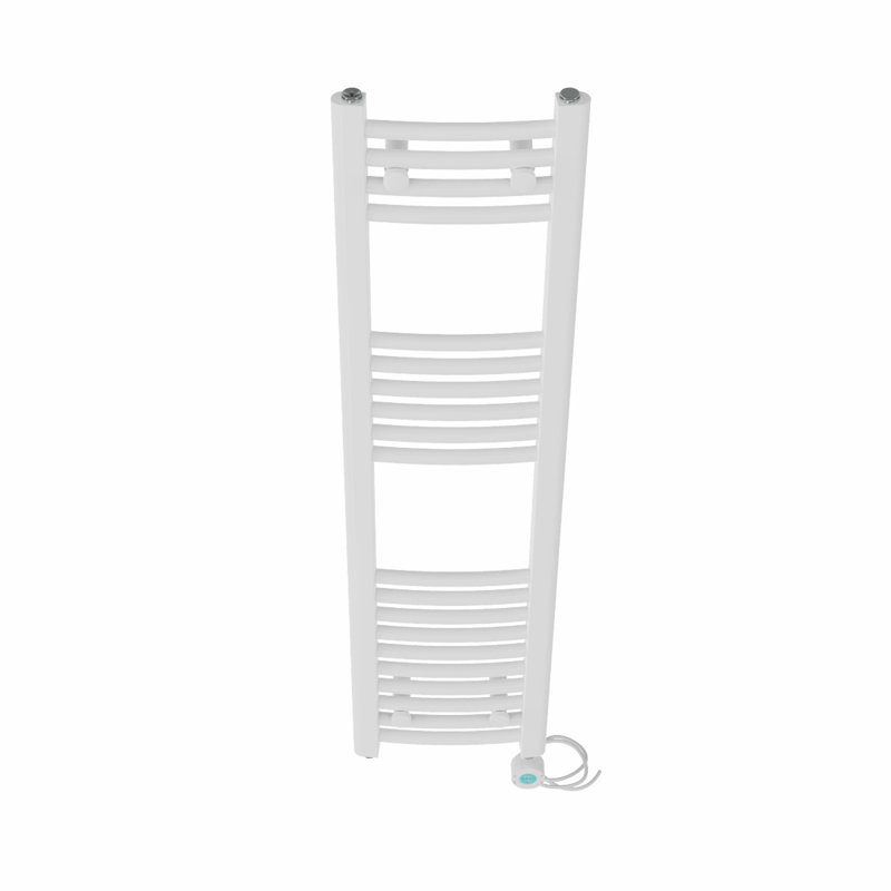 Curved Towel Rail Heated Towel Rails, 120cm H x 30cm W x 3.4cm D, White