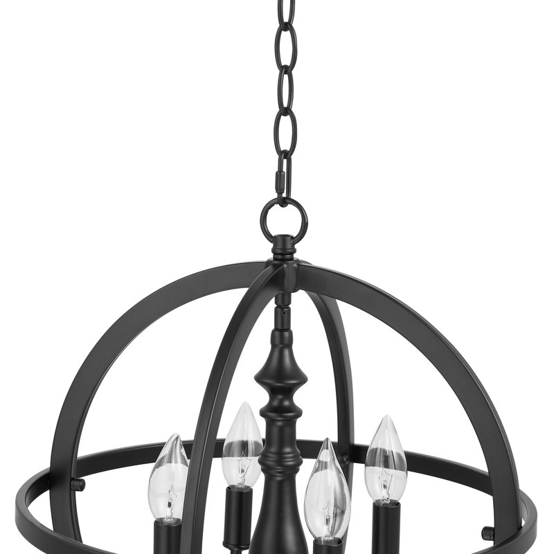 Averly 4 - Light Single Pendant Light with Adjustable Chain, Black